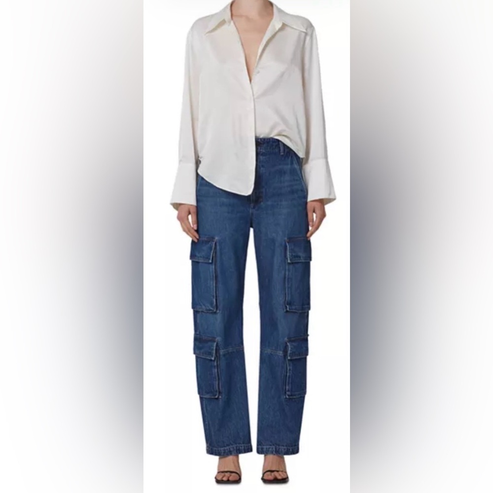 CITIZENS of HUMANITY Delena High Rise Wide Leg Cargo Jeans Sz 31